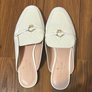 Kate Spade White Quilted Women's Loafers